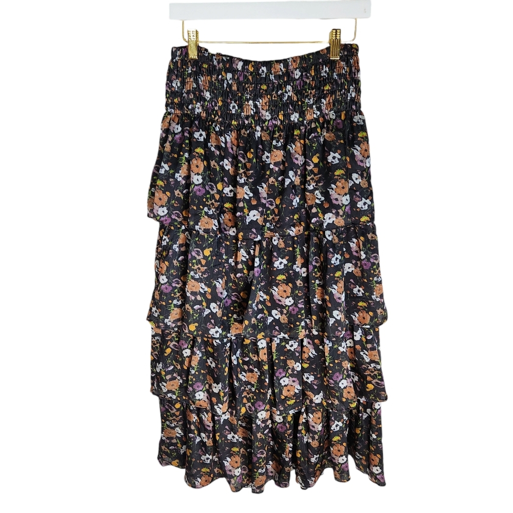 Industry tiered ruffle maxi skirt size M in perfect autumn colors